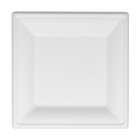 Plato cuadrado de fibra vegetal 20 x 20 cm
