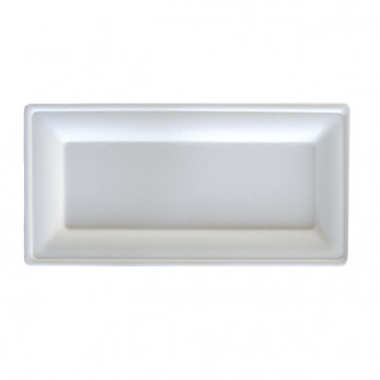 Plato rectangular de fibra vegetal 13 x 26 cm