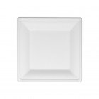 Plato cuadrado de fibra vegetal 16 x 16 cm