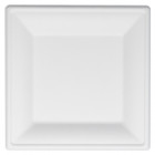 Plato cuadrado de fibra vegetal 26 x 26 cm