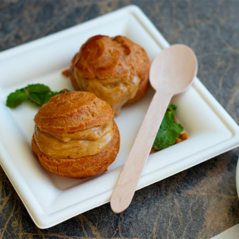 Plato cuadrado de fibra vegetal 16 x 16 cm