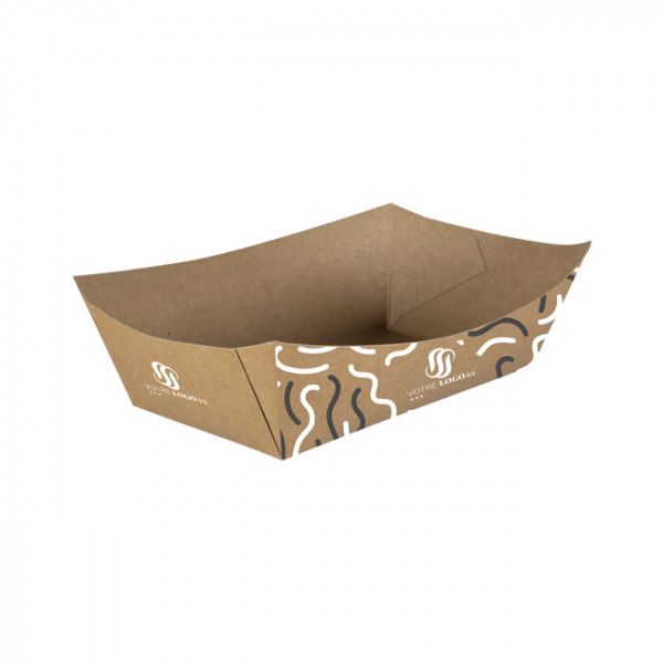 Bandeja de cartón personalizada de 950 ml - Impresión en hasta 4 colores