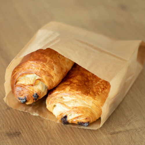 103 bolsa de papel kraft para croissants 14 + 6 x 20 cm