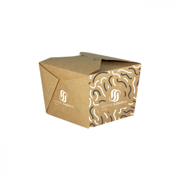 Caja de cartón rectangular personalizada 1100 ml - Impresión hasta 4 colores