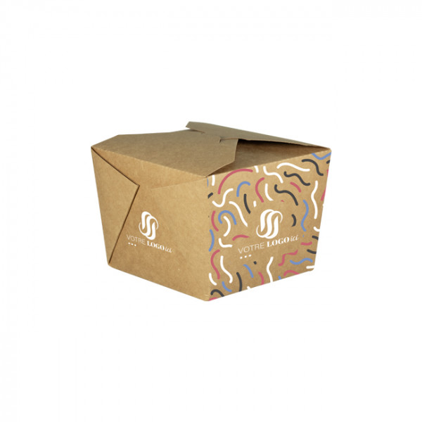 Caja de cartón rectangular personalizada 1100 ml - Impresión hasta 4 colores