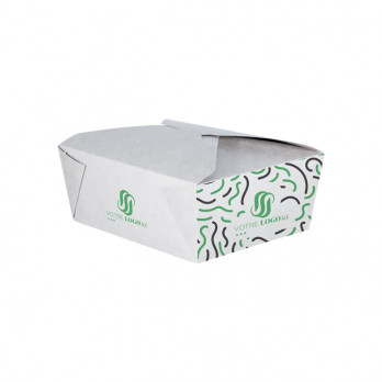 Caja rectangular de cartón personalizada de 1400 ml - Impresión en hasta 4 colores