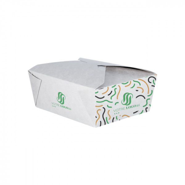 Caja rectangular de cartón personalizada de 1400 ml - Impresión en hasta 4 colores