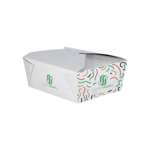 Caja rectangular de cartón personalizada de 1400 ml - Impresión en hasta 4 colores