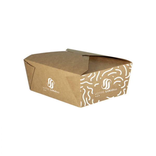 Caja rectangular de cartón personalizada de 1400 ml - Impresión en hasta 4 colores