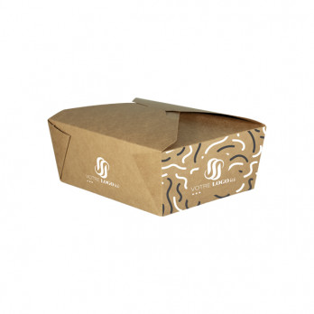 Caja rectangular de cartón personalizada de 1400 ml - Impresión en hasta 4 colores