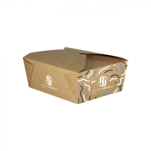 Caja rectangular de cartón personalizada de 1400 ml - Impresión en hasta 4 colores