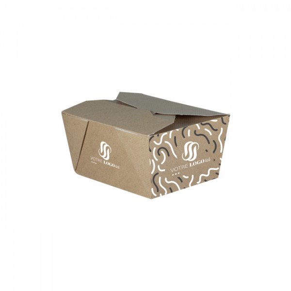 Caja rectangular de cartón kraft personalizada 780 ml - Impresión hasta en 4 colores