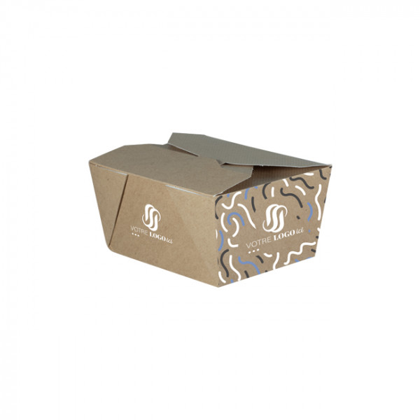 Caja rectangular de cartón kraft personalizada 780 ml - Impresión hasta en 4 colores