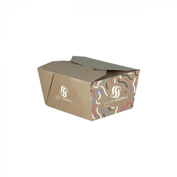 Caja rectangular de cartón kraft personalizada 780 ml - Impresión hasta en 4 colores