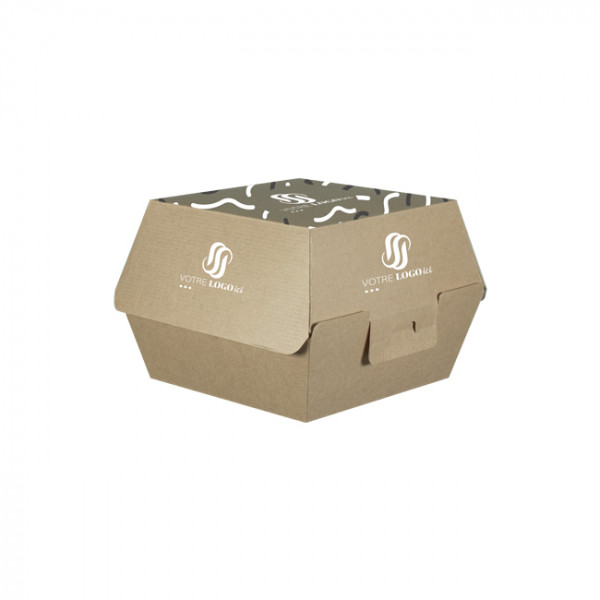 Caja de cartón para hamburguesas personalizada - Impresión en hasta 4 colores