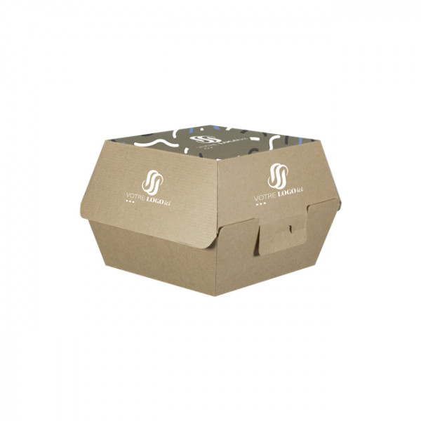 Caja de cartón para hamburguesas personalizada - Impresión en hasta 4 colores