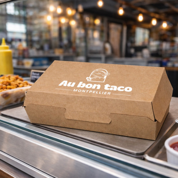 Cajas de cartón personalizadas para paninis de comida rápida