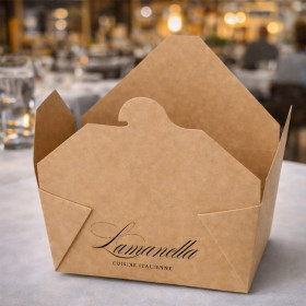 Cajas de cartón kraft personalizadas para restaurantes