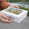 Cajas rectangulares de cartón personalizadas para ensalada con ventana