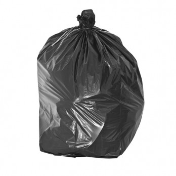 Bolsa de basura negra estándar de 160 L con barra de sujeción