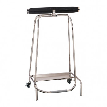 Cubo de basura 110 L con pedal y tapa - Acero inoxidable