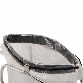 Cubo de basura 110 L con pedal y tapa - Acero inoxidable