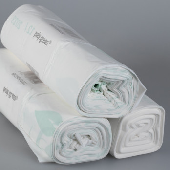 Bolsas de basura blancas biodegradables y compostables de 110 L