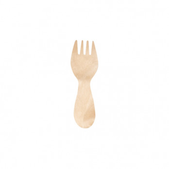 Mini tenedor de madera de 8 cm