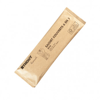 Bolsa de madera 6 en 1 para cubiertos