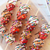 brocheta de madera para el postre