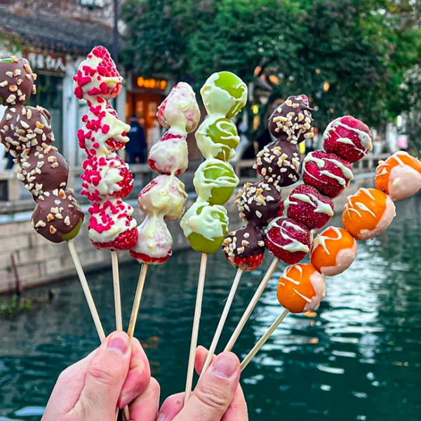 brocheta de postre