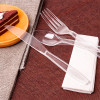 Kit de cubiertos de plástico para degustación de postres