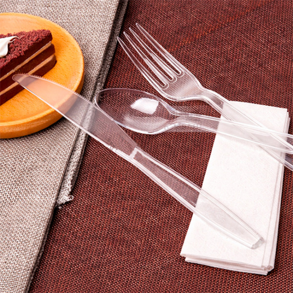 Kit de cubiertos de plástico para degustación de postres