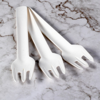 Tenedor de fibra vegetal 15,8 cm