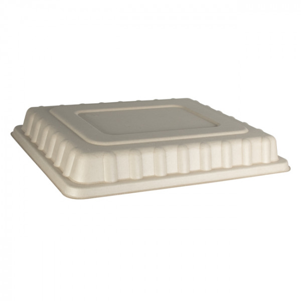 Tapa de fibra vegetal para bandeja de comida de 29,5 x 24 cm