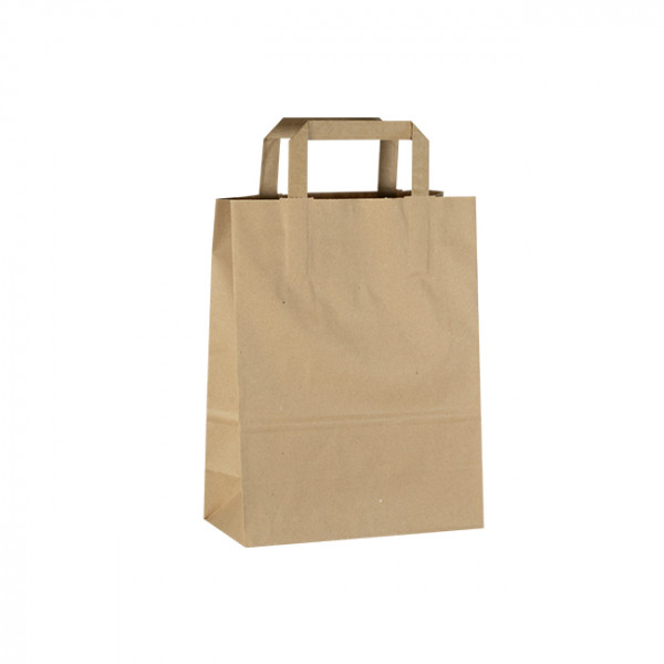 Bolsa de papel kraft con asas 22 x 10 / 28 cm