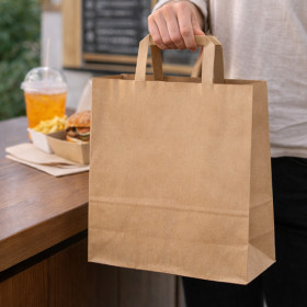 Paquete de bolsas de papel kraft económicas para tiendas