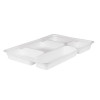 Bandeja de fibra vegetal 32 x 22,5 cm - 5 compartimentos