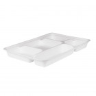 Bandeja de fibra vegetal 32 x 22,5 cm - 5 compartimentos