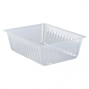 Bandeja de plástico translúcida 1500 ml
