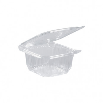 Bandeja PET de 370 ml con tapa contigua