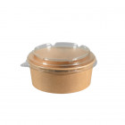 Bol de cartón kraft y tapa de PET 780 ml