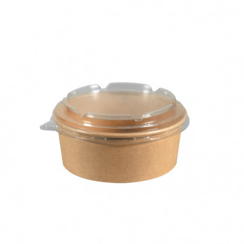 Bol de cartón kraft y tapa de PET 780 ml