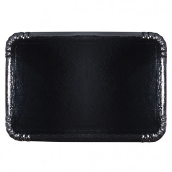 Bandeja de catering de cartón negro 28 x 42 cm