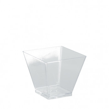 Tarro minicubo de cristal transparente reutilizable de 6 cL