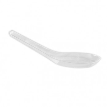 Cuchara china transparente reutilizable de 1,5 cL