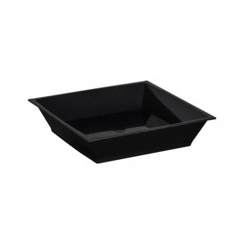 Tarro de cristal cuadrado reutilizable negro 4 cL