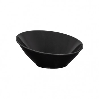 Tarro oval de cristal negro reutilizable 8 cL