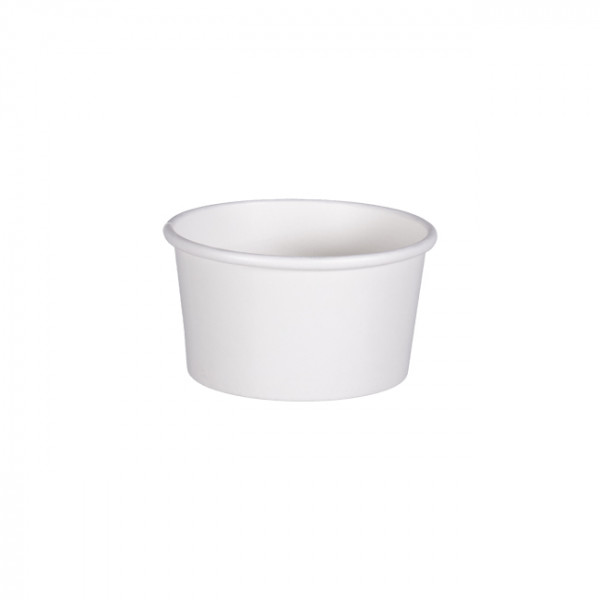 Tarrina de helado de cartón blanco 4 Oz