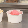 Tarrina de helado de cartón blanco para 1 bola